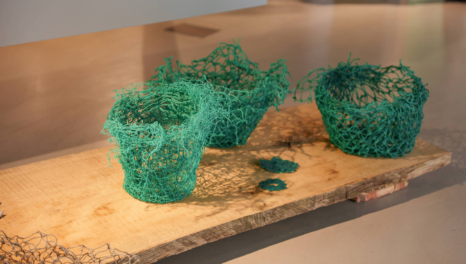 In the introductory phase of the “Craft + Design” project, students explore materials and design