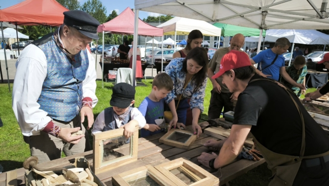 Traditional wooden window restoration skills learned at a hands-on workshop in Alsunga